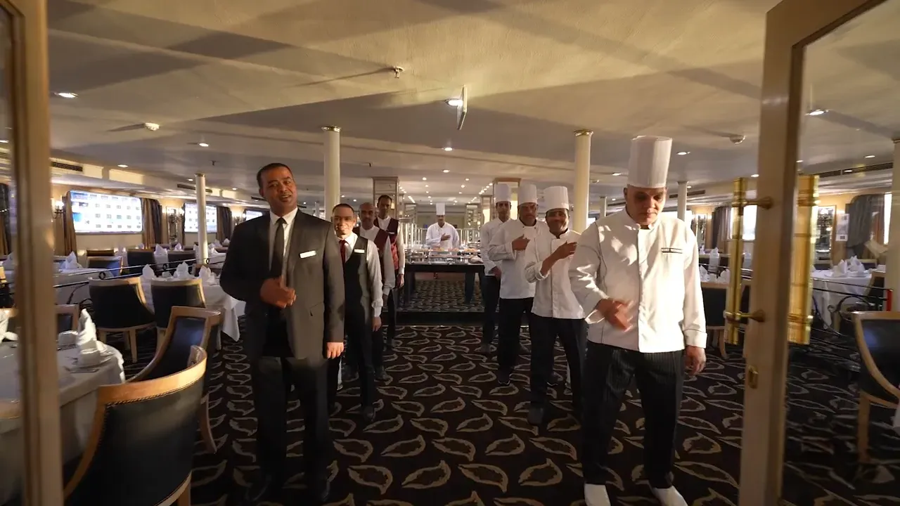 Restaurant aboard the JAZ Crown Prince Nile Cruise Nile cruise